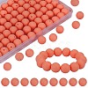 80Pcs Round Silicone Focal Beads SIL-SZ0001-24-26-1