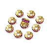 Brass Rhinestone Spacer Beads RB-A020-9mm-24G-4
