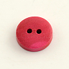 2-Hole Dyed Wooden Buttons X-BUTT-R031-036-3