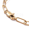 PVD Vacuum Plating 304 Stainless Steel Paperclip Chain Bracelets X-BJEW-I295-15G-3