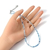 Bling Glass Beaded Necklace for Women NJEW-PH01492-01-4