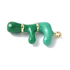 Brass Enamel Pendants KK-E093-03G-F-02-2