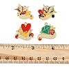 8Pcs 4 Styles Mother's Day Theme Alloy Enamel Pendants ENAM-FP0002-25-2
