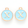 Golden Plated Alloy Enamel Charms ENAM-S118-04X-1