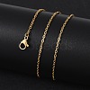 Ion Plating(IP) 304 Stainless Steel Cable Chain Necklace STAS-T040-PJ205-45-2