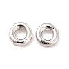 Brass Hollow Out Initial Letter Stud Earrings EJEW-A044-01P-O-1