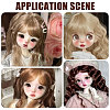 4Pcs 4 Colors High Temperature Fiber Long Flat Curly Hairstyle Doll Wig Hair DOLL-GL0001-04C-6