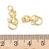 Brass Pave Cubic Zirconia Pendants KK-Z120-09G-3