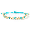 Bohemian Glass Seed Bead Braided Bead Bracelets AS6316-4-1