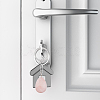 Natural Rose Quartz Keychain G-DC0001-24-5
