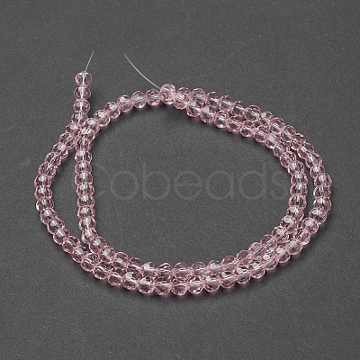 Faceted(32 Facets) Round Glass Beads Strands X-EGLA-J042-4mm-19-1