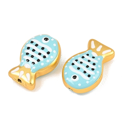 Baking Paint Opaque Glass Enamel Beads GL-CBA4370-01C-1