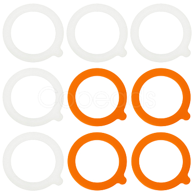 14Pcs 2 Colors Silicone Jar Gaskets AJEW-CN0007-09-1