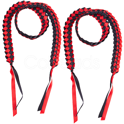 Two Tone Graduation Ribbon Leis FIND-WH0423-78E-1