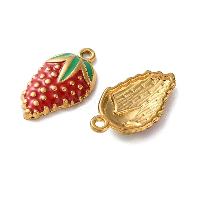 304 Stainless Steel Enamel Pendants STAS-B100-06G-10-1