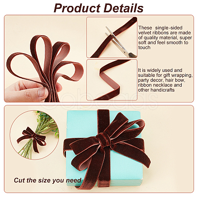 Single Face Velvet Ribbons OCOR-WH0080-14C-01-1
