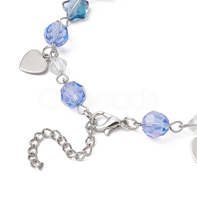 2Pcs 2 Styles Glass Beaded Bracelets BJEW-JB11610-1