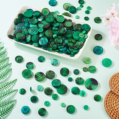 Flat Round Resin Buttons BUTT-TAC0017-01F-1