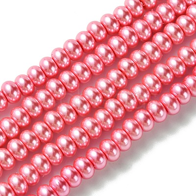 Eco-Friendly Spray Painted Glass Rondelle Bead Strands DGLA-L003-3x5mm-26-1