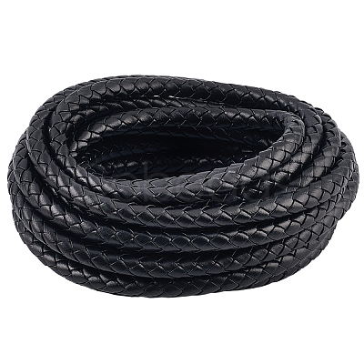 5M Braided Round PU Leather Jewelry Cord OCOR-GF0004-96B-01-1