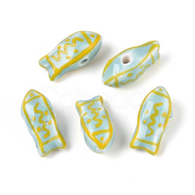 Handmade Porcelain Ceramic Beads PORC-T133-28I-1