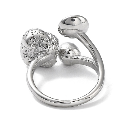 Non-Tarnish 304 Stainless Steel Open Cuff Ring Findings STAS-K263-03P-1