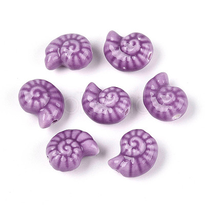 Glazed Porcelain Beads PORC-I028-02F-01-1