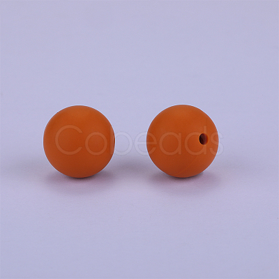 Round Silicone Focal Beads SI-JX0046A-73-1