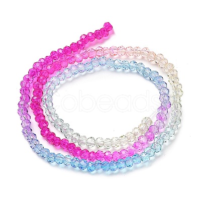 Transparent Painted Glass Beads Strands X1-DGLA-A034-T2mm-A14-1