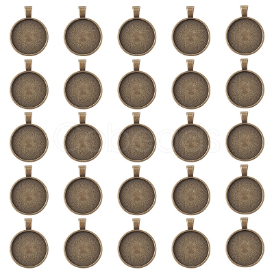 Alloy Pendant Cabochon Settings PALLOY-YW0001-69AB-1