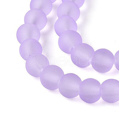 Baking Paint Transparent Glass Bead Strands GLAA-S031-6mm-25-1