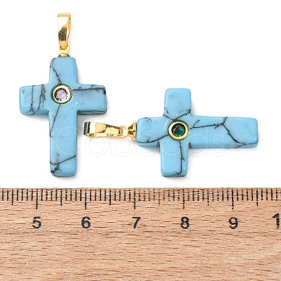 Synthetic Turquoise Pendants G-B180-01G-10-1
