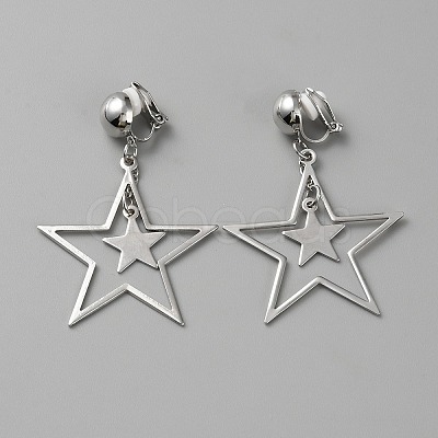 Brass Clip-on Earrings EJEW-WH0019-29P-1