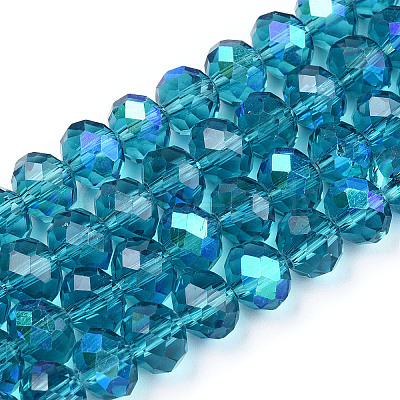 Electroplate Glass Beads Strands EGLA-A034-T2mm-L25-1