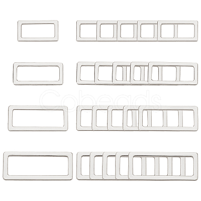 32Pcs 4 Style Alloy Buckle FIND-WR0002-90P-1