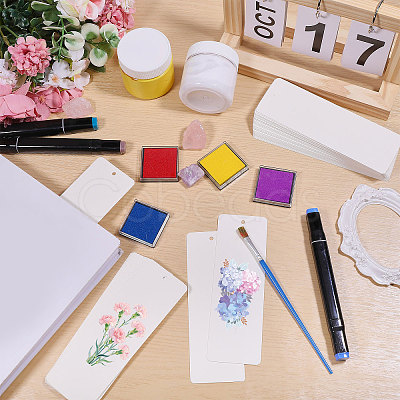 50Pcs Rectangle Paper Blank Card DIY-WH0591-322A-1