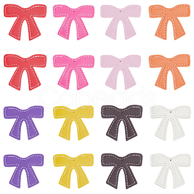16Pcs 8 Colors PU Leather Pendants DIY-CL0001-29-1