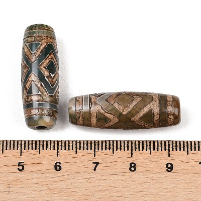 Tibetan Style dZi Beads TDZI-E004-61-1