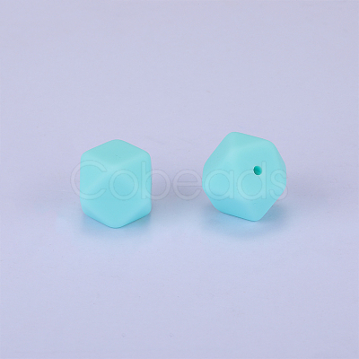 Hexagonal Silicone Focal Beads SI-JX0020A-82-1