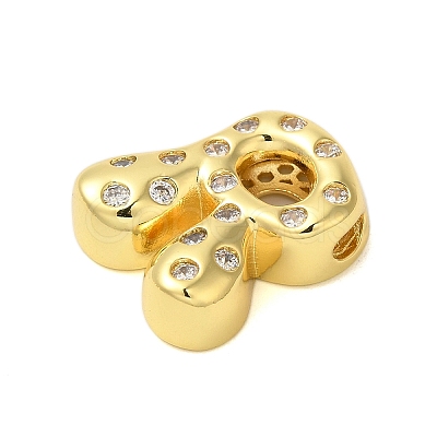Rack Plating Brass Micro Pave Clear Cubic Zirconia Perdants KK-C067-11G-R-1