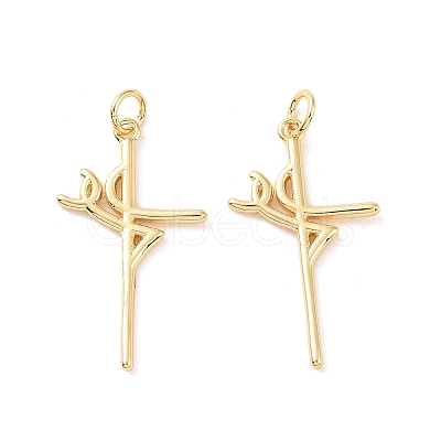 Rack Plating Brass Pendants LS-KK-C004-05G-1