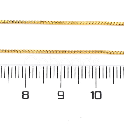 Adjustable Electroplate Brass Venetian Chain Necklaces MAK-L028-02G-1