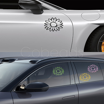 8 Sheets 4 Colors Sunflower Adhesive Paper Stickers STIC-LP0001-11C-1