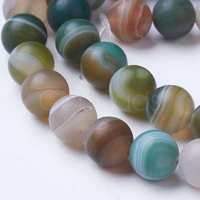 Natural Grade A Striped Agate/Banded Agate Beads Strands G-E478-07-8mm-1