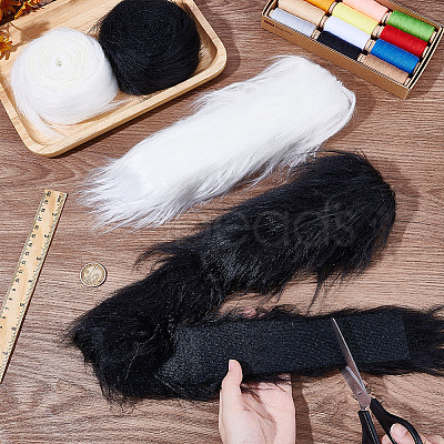 4Pcs 2 Colors Artificial Wool Costume Accessories DIY-NB0013-17-1