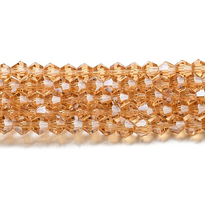 Transparent Electroplate Glass Beads Strands EGLA-A039-T6mm-A18-1