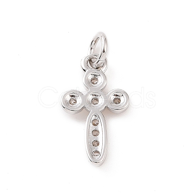 Brass Micro Pave Cubic Zirconia Charms KK-C012-41P-1