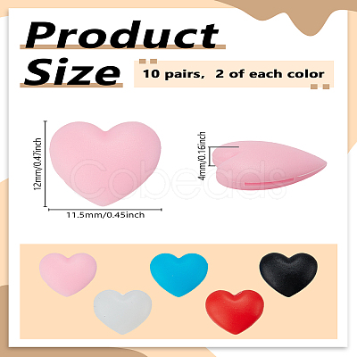 10Pairs 5 Colors Silicone Eyeglasses Ear Grips FIND-LP0008-57-1