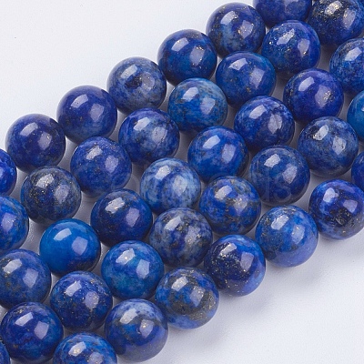 Natural Lapis Lazuli(Filled Color Glue) Beads Strands G-K269-01-8mm-1