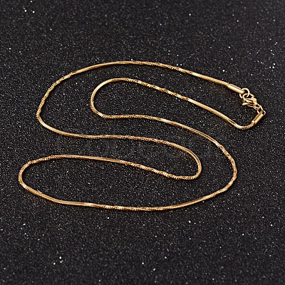 304 Stainless Steel Snake Chain Necklaces NJEW-O096-A-23G-1